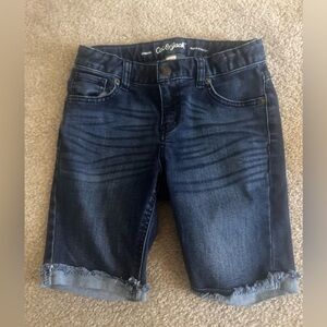 Cat & Jack Dark Blue Denim Shorts girl L 10-12